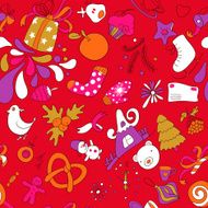 Colorful seamless vector christmass pattern variant