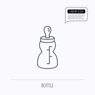 Feeding bottle icon Drink glass with pacifier N13