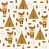 American indians seamless pattern N2