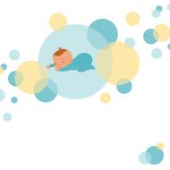 Sleeping baby boy design