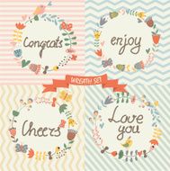 Floral wreaths in vector set