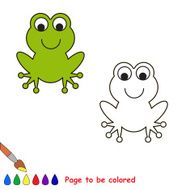 Cartoon frog to be colored