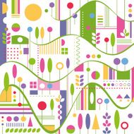 colorful hills abstract pattern