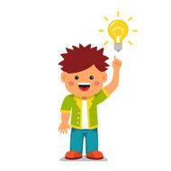 Light bulb idea Bright and smart kid concept