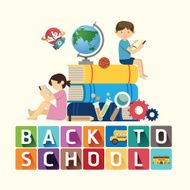 back to school design education idea Vector illustration