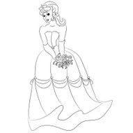 Princess - coloring page for kids N14