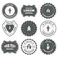 Family lifetime icons Couple love and pregnancy N16