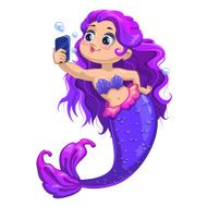 Little cartoon mermaid