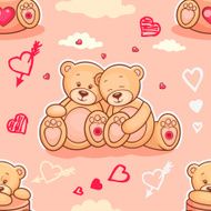 teddy bears in love samless