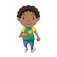 Child walking isolated