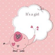 Cute baby background with elephant N5