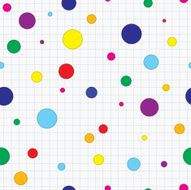 Seamless copybook with dots background