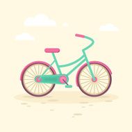 Colorful flat elegant bicycle N2