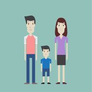 Happy family character - Vector