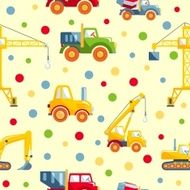 Toys heavy construction machines seamless pattern N4