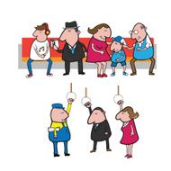People in subway cartoon N2