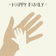 Hand of mother and child