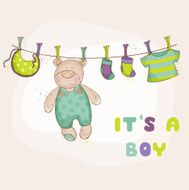 Baby Bear Shower or Arrival Card N2