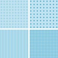 set of 4 background patterns in pale blue