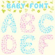 Baby font design N5