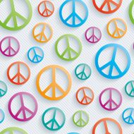 Colorful Peace Symbols seamless wallpaper