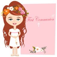 Girl&#039;s First Communition Invitation
