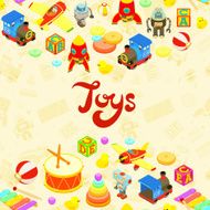 Vector decorating design made of toys N11