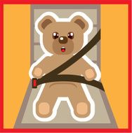 Teddy Bear buckle Up Vector