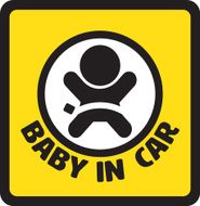 Baby in car sign