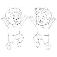 Cute cartoon boys Drawing style N2