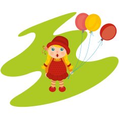 Child with Balloons
