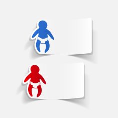 realistic design element baby N17