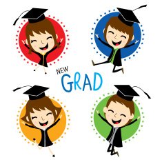 Congratulation New Graduate Cute Cartoon Vector