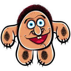 Happy cartoon monster vector illustration N3