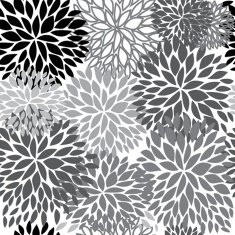 Seamless pattern with abstract hand drawn flowers N8
