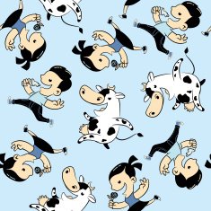 Seamless pattern lovers of milk N2