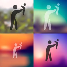 family icon on blurred background N3