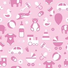 seamless vector baby pattern