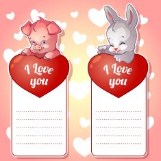 Two cute card for Valentine's Day