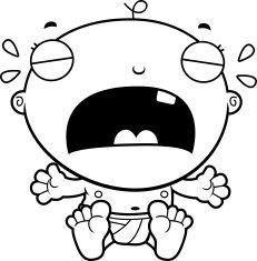 Cartoon Baby Boy Crying N3