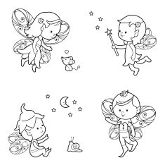 Pixie elf coloring set