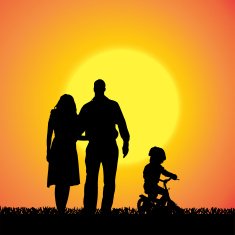 Vector silhouette of family N285