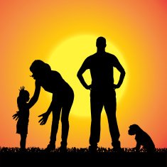 Vector silhouette of family N286
