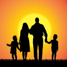 Vector silhouette of family N287