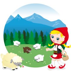 German Swiss sheep girl