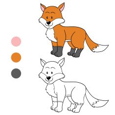 Coloring book (fox) free image download