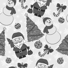 Vector seamless background Christmas and New Year's decorative N4