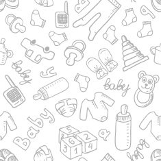 Vector baby seamless N6