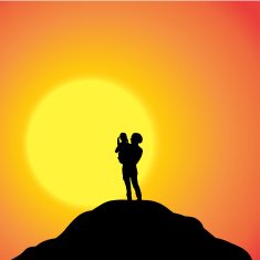Vector silhouette of family N293
