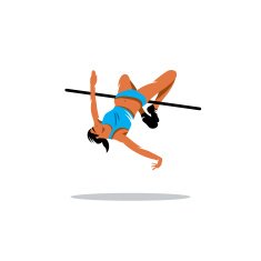 High jump vector sign